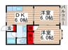 メゾン鎌ヶ谷 2DKの間取り