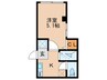 アヴァンティ大山 1Kの間取り