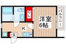 WED COURT Y 1Kの間取り