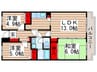グレ－スハイツ松丸 3LDKの間取り