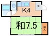 和島荘 1Kの間取り