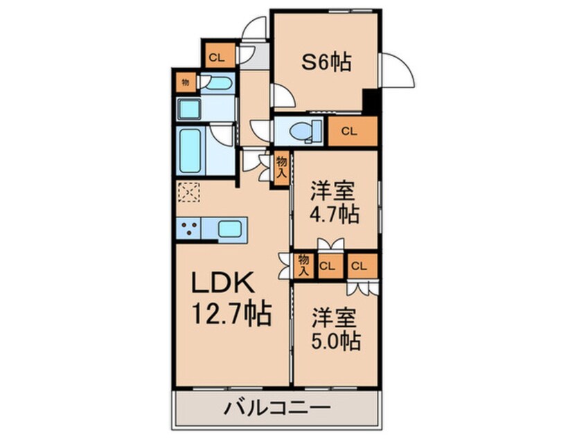 間取図 リビオ下北沢（１０２）