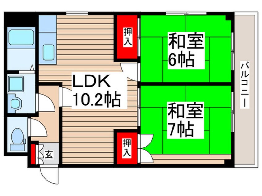 間取図 ｱｰﾊﾞﾝｺｰﾄ森壱番館