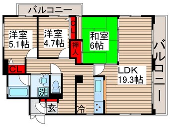 間取図 けやき通り北十番館(303)