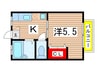 シティハイムアムール 1Kの間取り