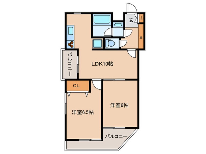 間取図 ワコーレユタカ等々力