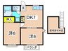 タウンハイツ富士見 2DKの間取り