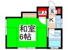 ローズノーブル 1Kの間取り