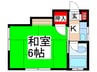 ローズノーブル 1Kの間取り
