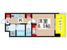 レジディア船橋2 1Kの間取り