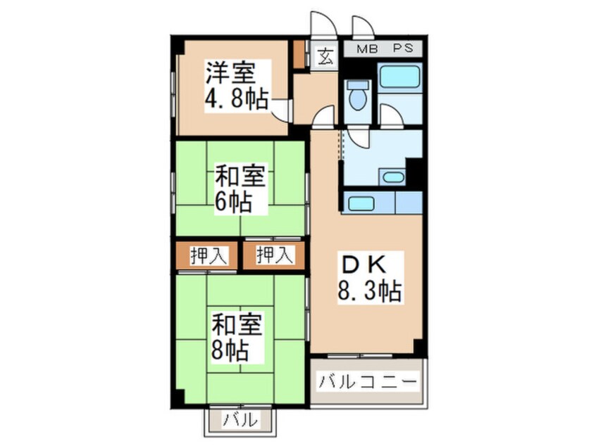 間取図 オリエンタルマンション藤が丘