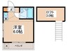 ヴィラ松庵Ａ 1Rの間取り