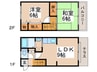鈴木町メゾネット 2LDKの間取り