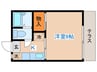 グリーンヒルＢ 1Kの間取り