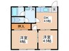 ハイツナカセ 2DKの間取り