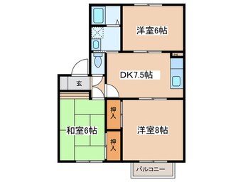 間取図 メゾンクレ－ル