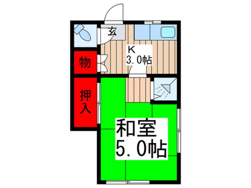 間取図 奥田アパ－ト