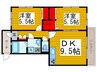ポディウム南行徳 2DKの間取り