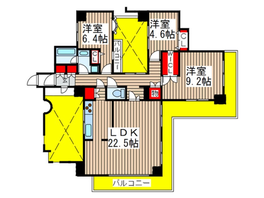 間取図 グリ－ンパ－ク船橋