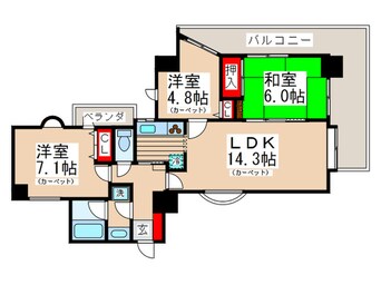 間取図 グリ－ンパ－ク船橋