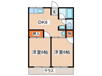 間取図 シティハイム上の台Ｂ