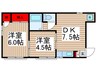 コーポウエスト 2DKの間取り