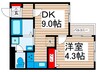 レストハウス富士見 1DKの間取り