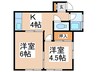 富士レジデンス 2Kの間取り