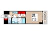 コンフォリア西新井 1Kの間取り