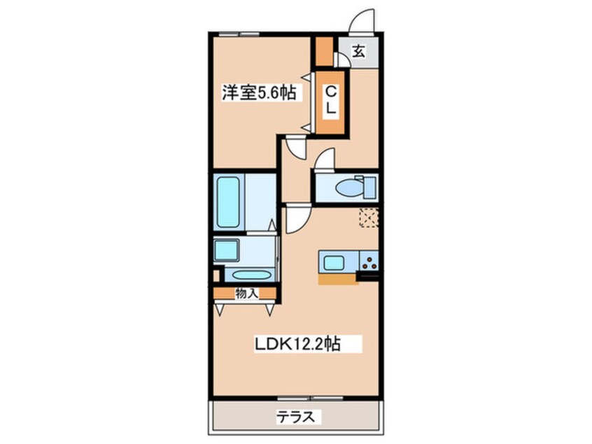 間取図 仮）D-room能ヶ谷4丁目