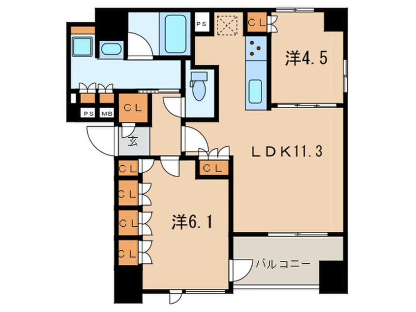 間取図 Opus Residence 日本橋水天宮