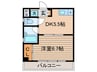 ラム－ル寺田 1DKの間取り