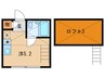 パ－ル日ノ出町Ａ棟 1Rの間取り