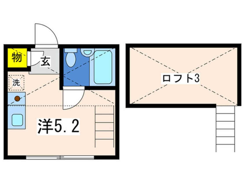 間取図 パ－ル日ノ出町Ａ棟