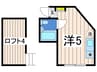 パ－ル日ノ出町Ａ棟 1Rの間取り
