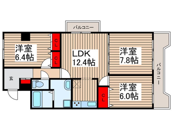 間取り図 グリーンコーポ川越（1105）