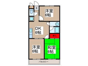 間取図 コーポウエタケⅡ