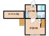 ココペリ北里 1Kの間取り