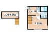 ココペリ北里 1Kの間取り