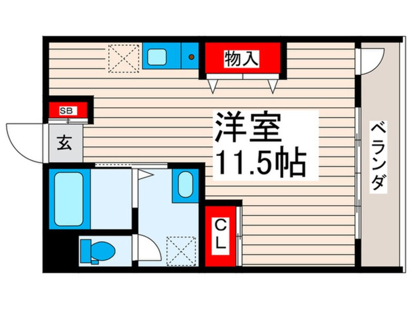 間取図 熊野前バザールビル