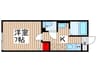 ドムス成田 1Kの間取り