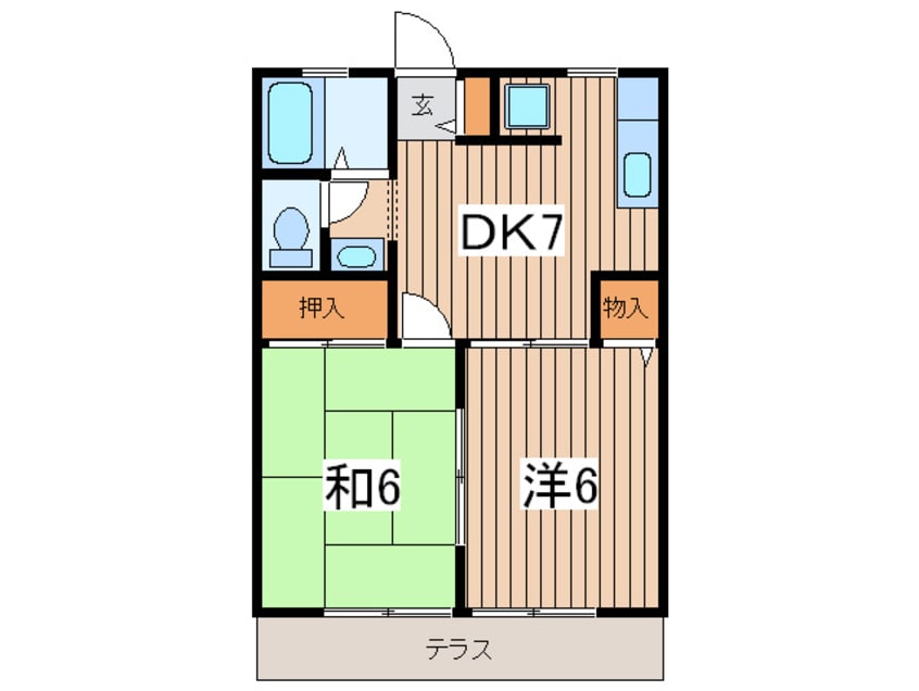 間取図 コ－ポ古木　Ｃ