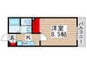 パティオスクエア新松戸Ａ 1Kの間取り