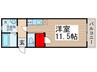 パティオスクエア新松戸Ａ 1Rの間取り