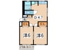 栄里第２マンション 2DKの間取り