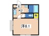 エクレール玉縄 1Kの間取り