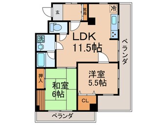 間取図 クラルテ大森本町