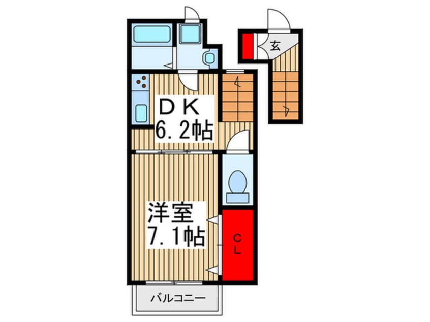 間取図 メルヴェ－ユⅠ
