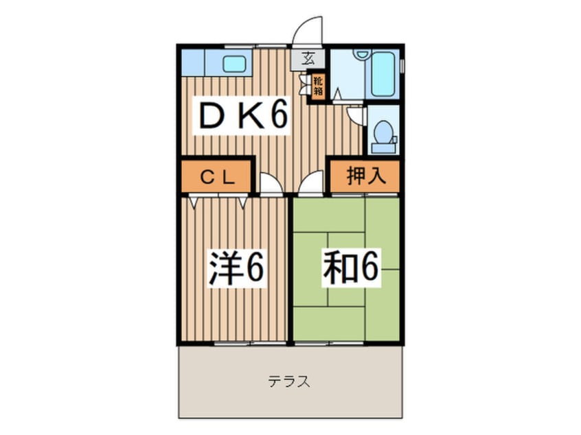 間取図 コーポもり２