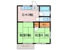 ハイツ吉野 2DKの間取り
